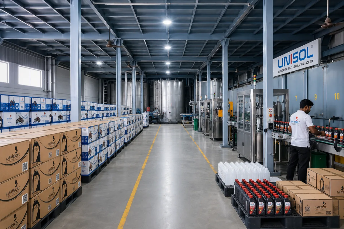 Inside the Omnisol / Satyam Petroleum blending facility, Rajkot